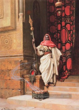 garde d’encens Ludwig Deutsch Orientalism Araber Peinture à l'huile